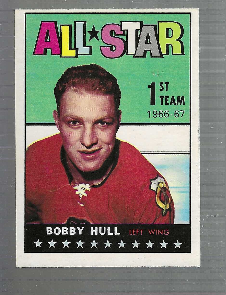 1967/68 Topps #124 Bobby Hull All Star list $125