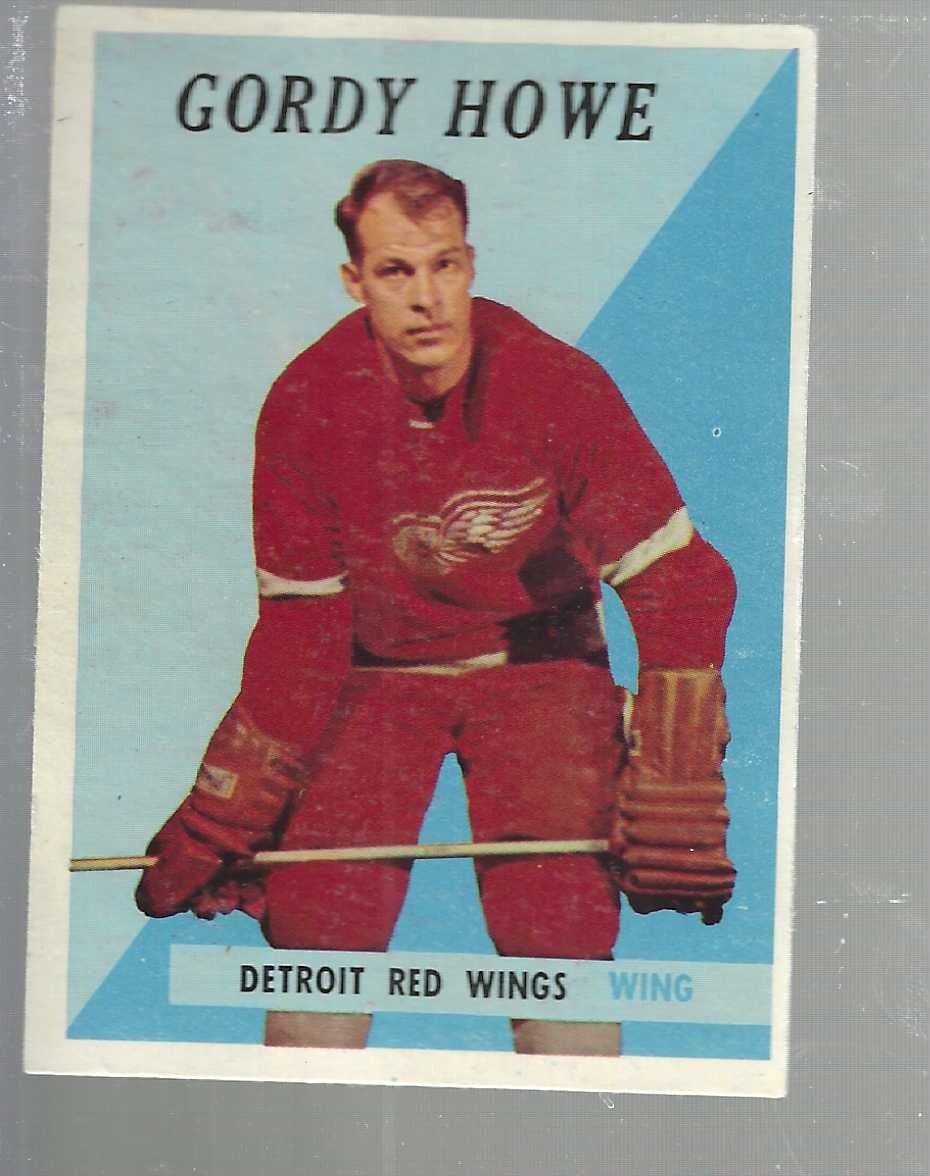 1958/59 Topps #8 Gordie Howe list $400