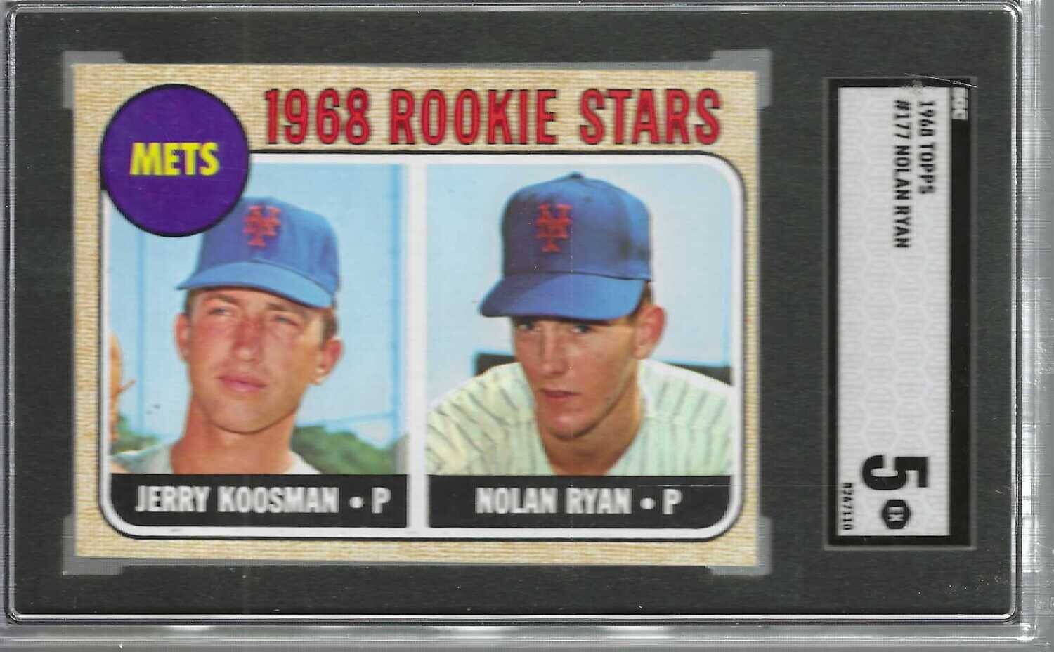 1968 Topps #177 Nolan Ryan rookie SGC 5