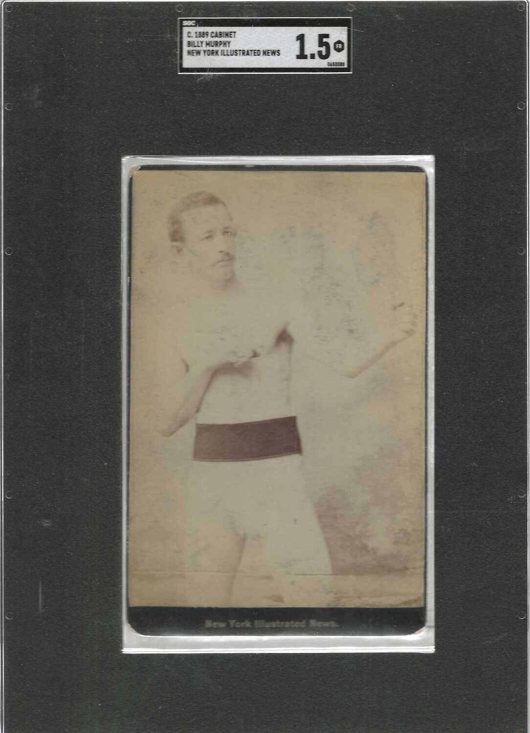 1889 Cabinet Boxing NY Illustrated  News card Billy Murphy SGC Graded 1.5
