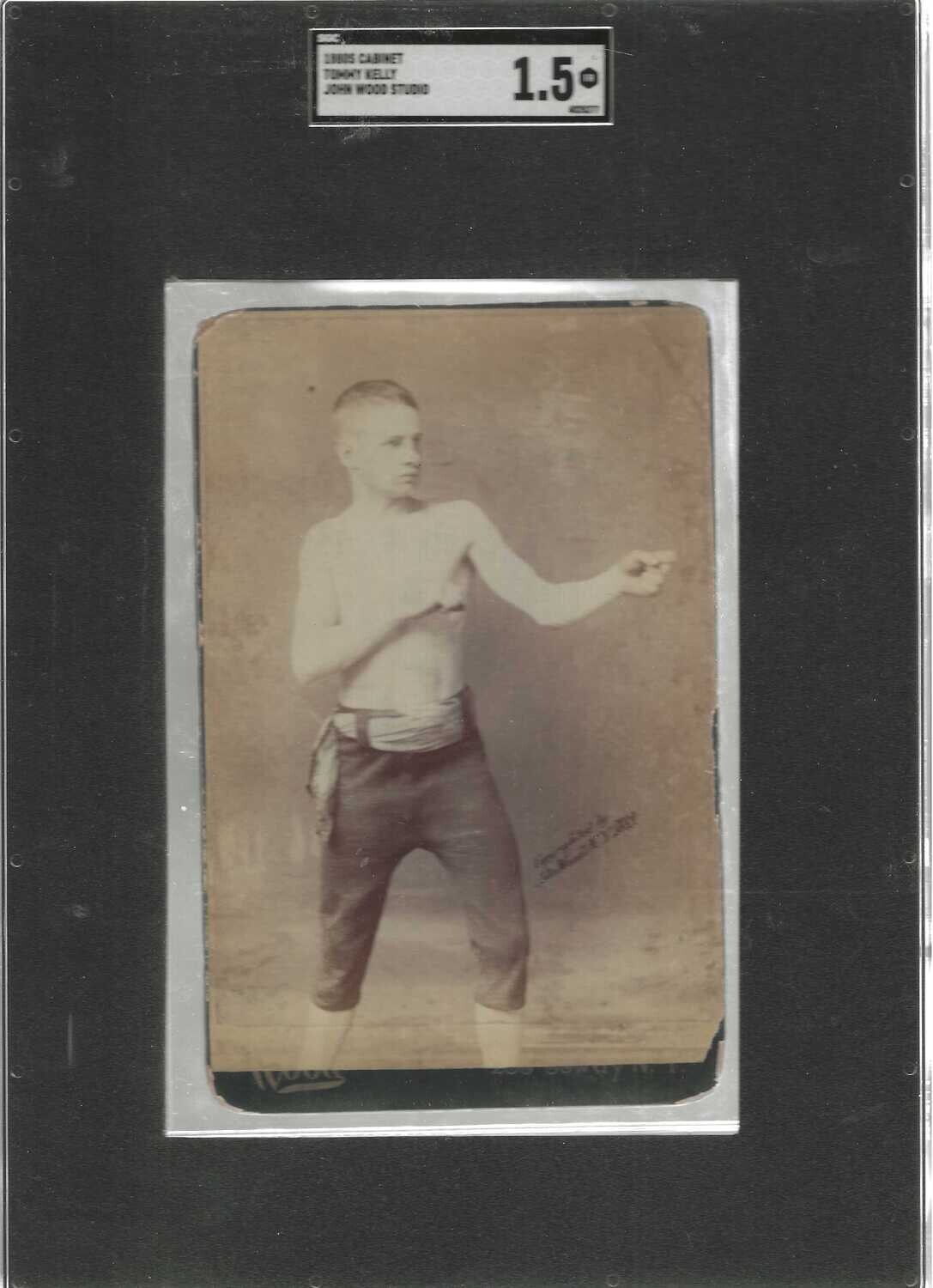 1888 Cabinet Boxing card Tommy Kelley SGC Graded 1.5