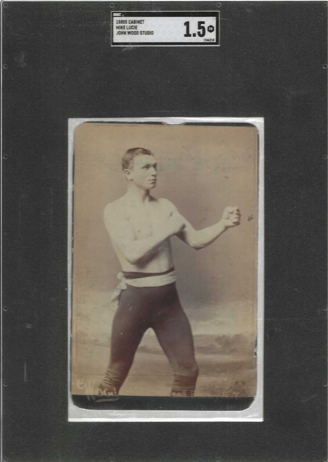 1888 Cabinet Boxing card Mike Laurie SGC Graded 1.5