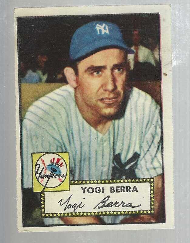 1952 Topps #191 Yogi Berra list $2,000