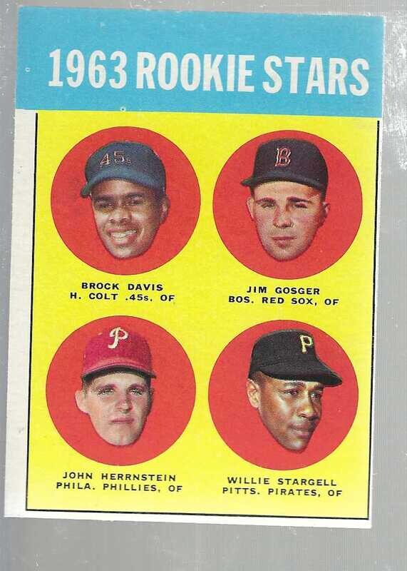 1963 Topps #553 Willie Stargell Rookie list $500
