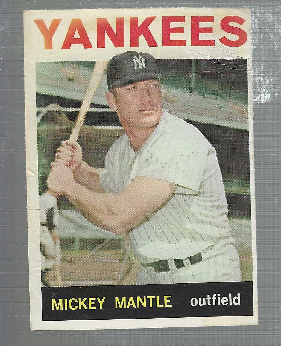 1964 Topps #50 Mickey Mantle list $1000