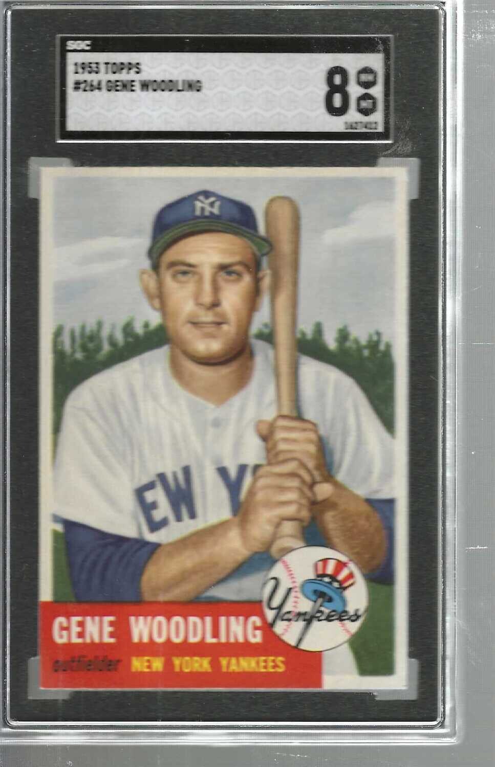 1953 Topps #264 Gene Woodling SGC 8 Centered!