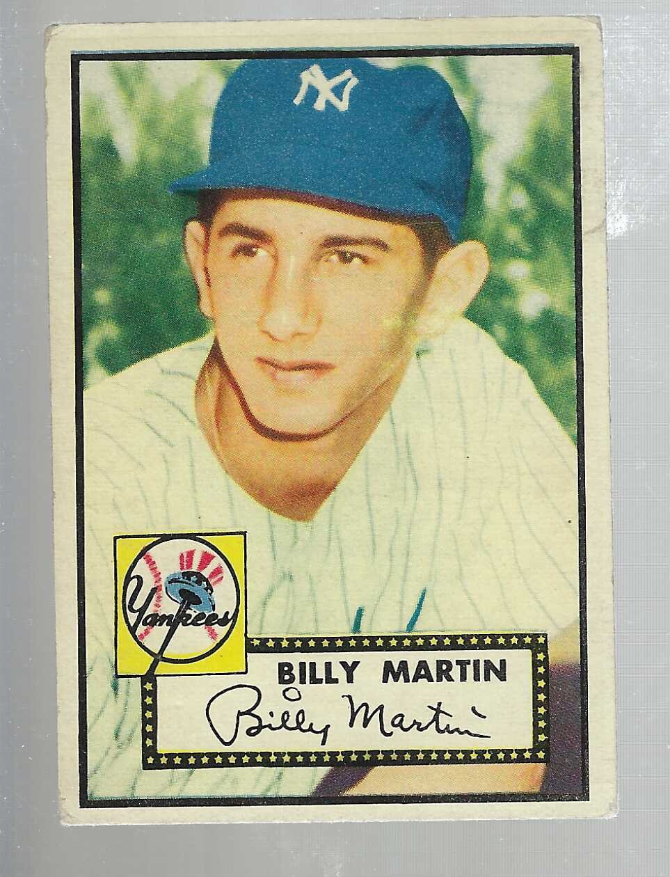 1952 Topps #175 Billy Martin rookie list $500