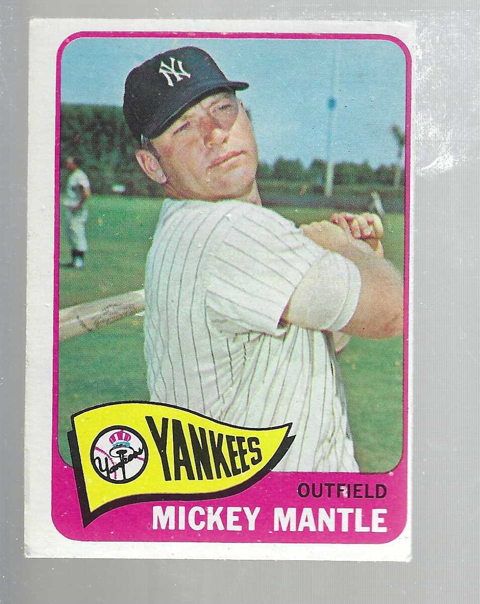 1965 Topps #350 Mickey Mantle list $1500