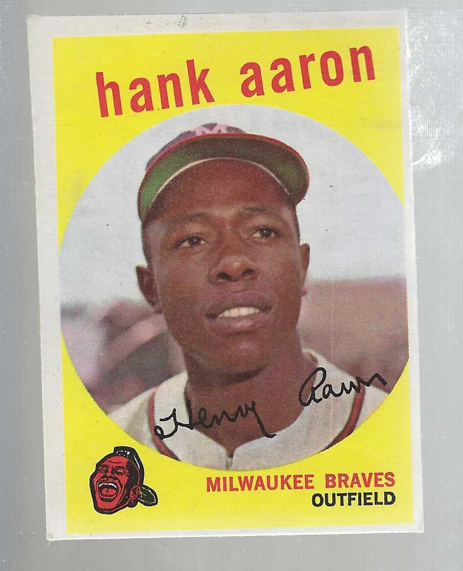 1959 Topps #380 Hank Aaron list $500
