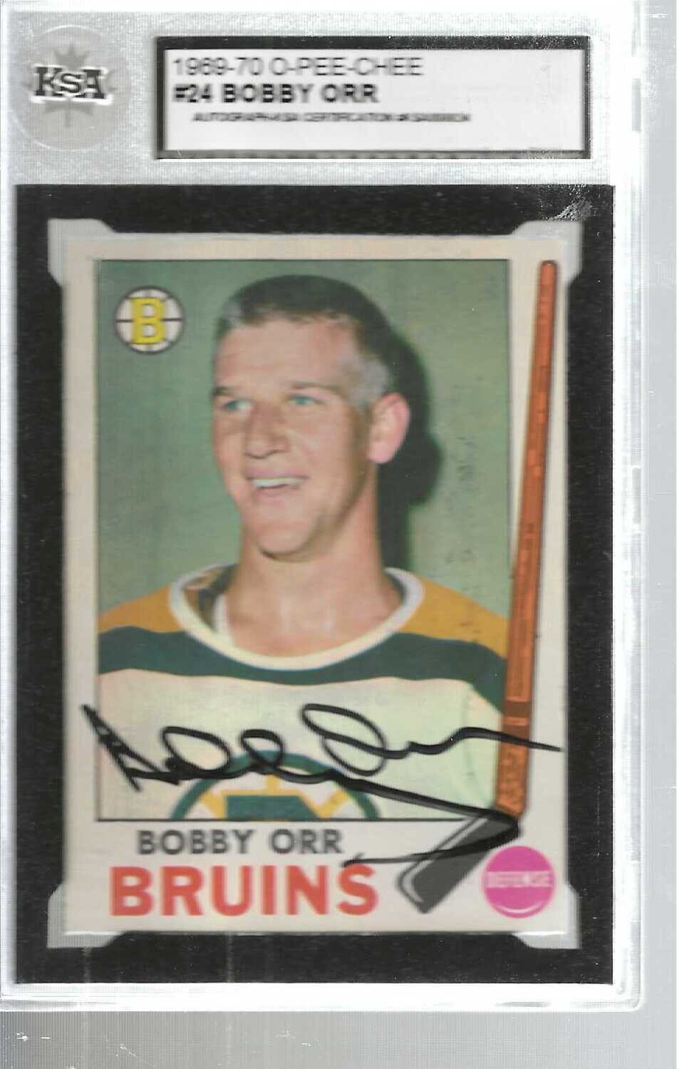 1969/70 Opeechee #24 Bobby Orr Autographed