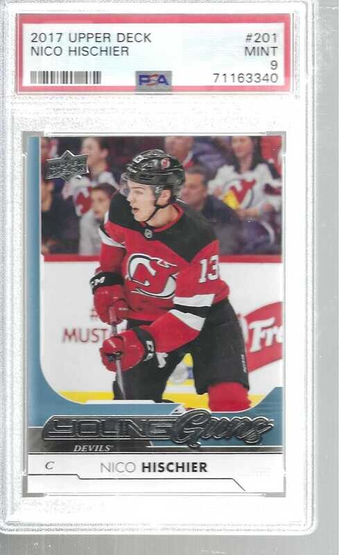 2017 Upper Deck Young Guns #201 Nico Hischier rookie PSA 9