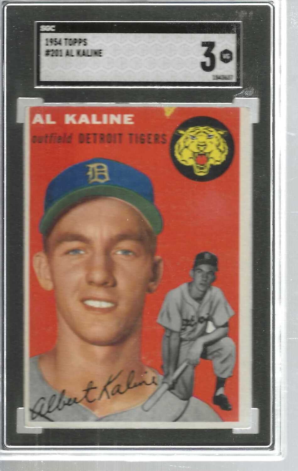 1954 Topps #201 Al Kaline rookie SGC 3