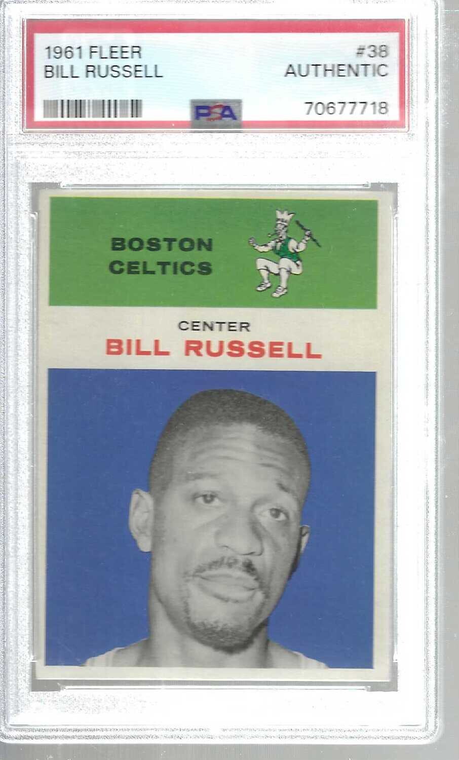 1961 Fleer #38 Bill Russell PSA Authentic