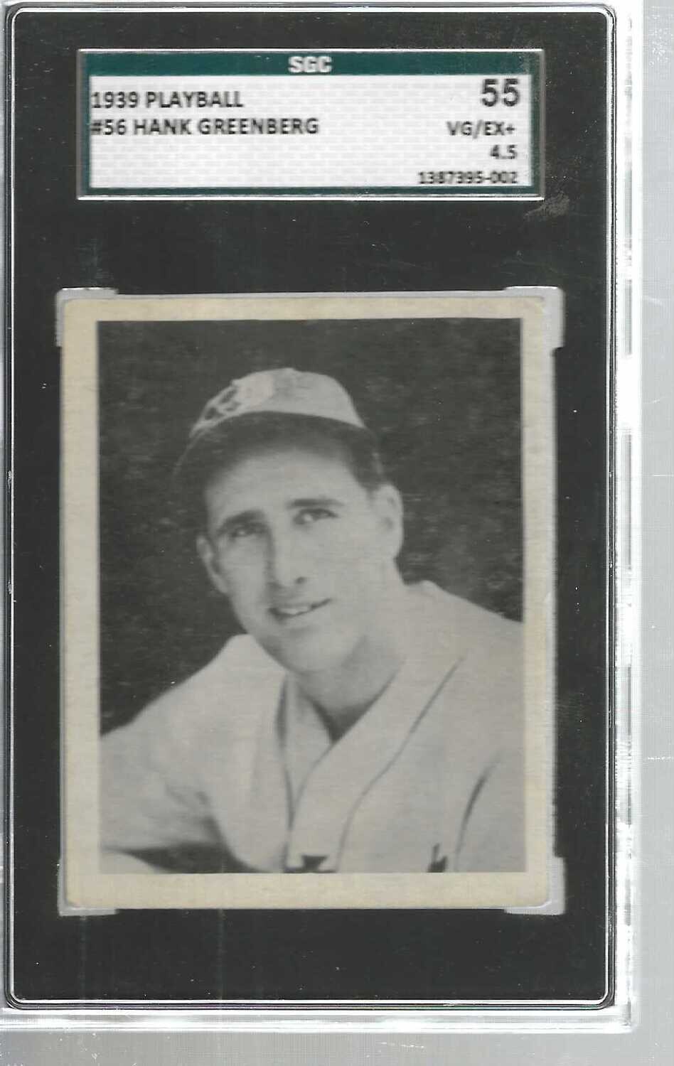 1939 Playball #40 Hank Greenberg SGC 4.5