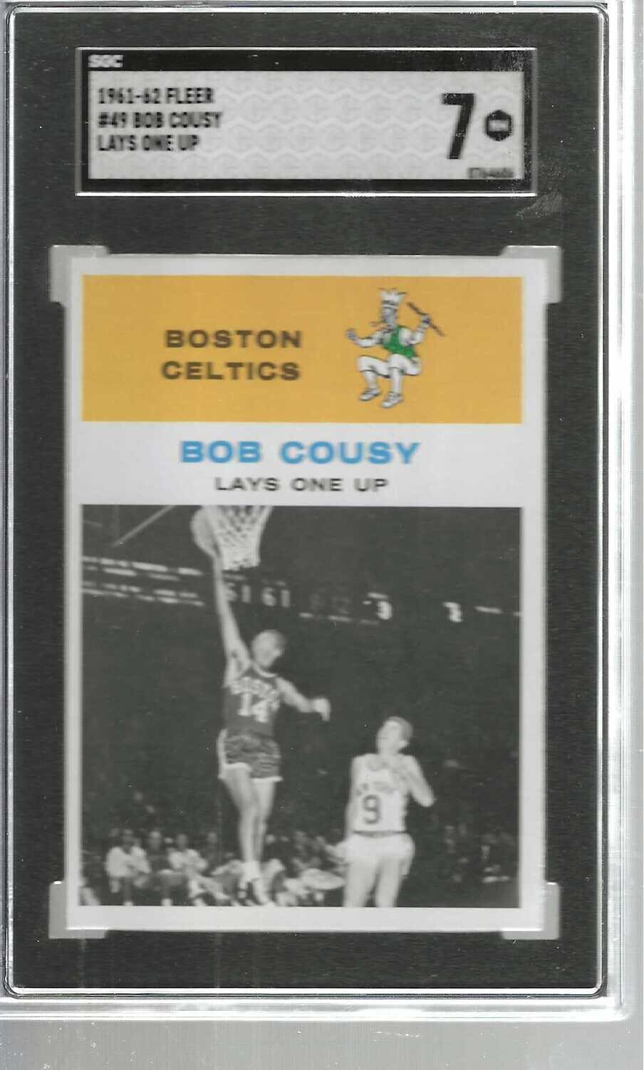 1961 Fleer #49 Bob Cousy In Action SGC 7