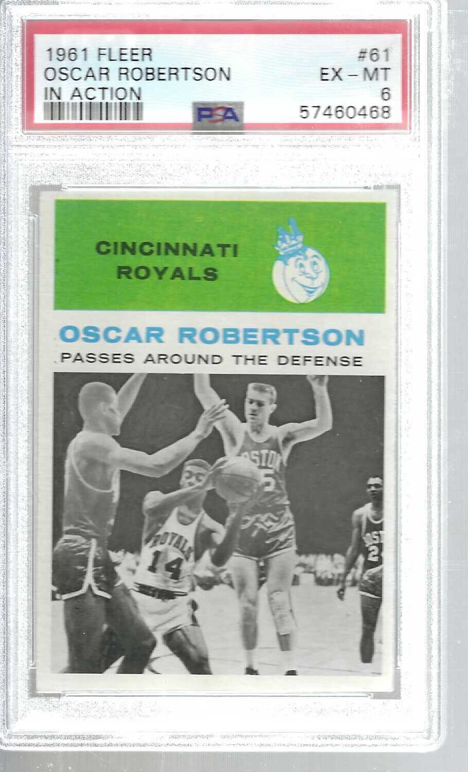 1961 Fleer #61 Oscar Robertson In Action PSA 6
