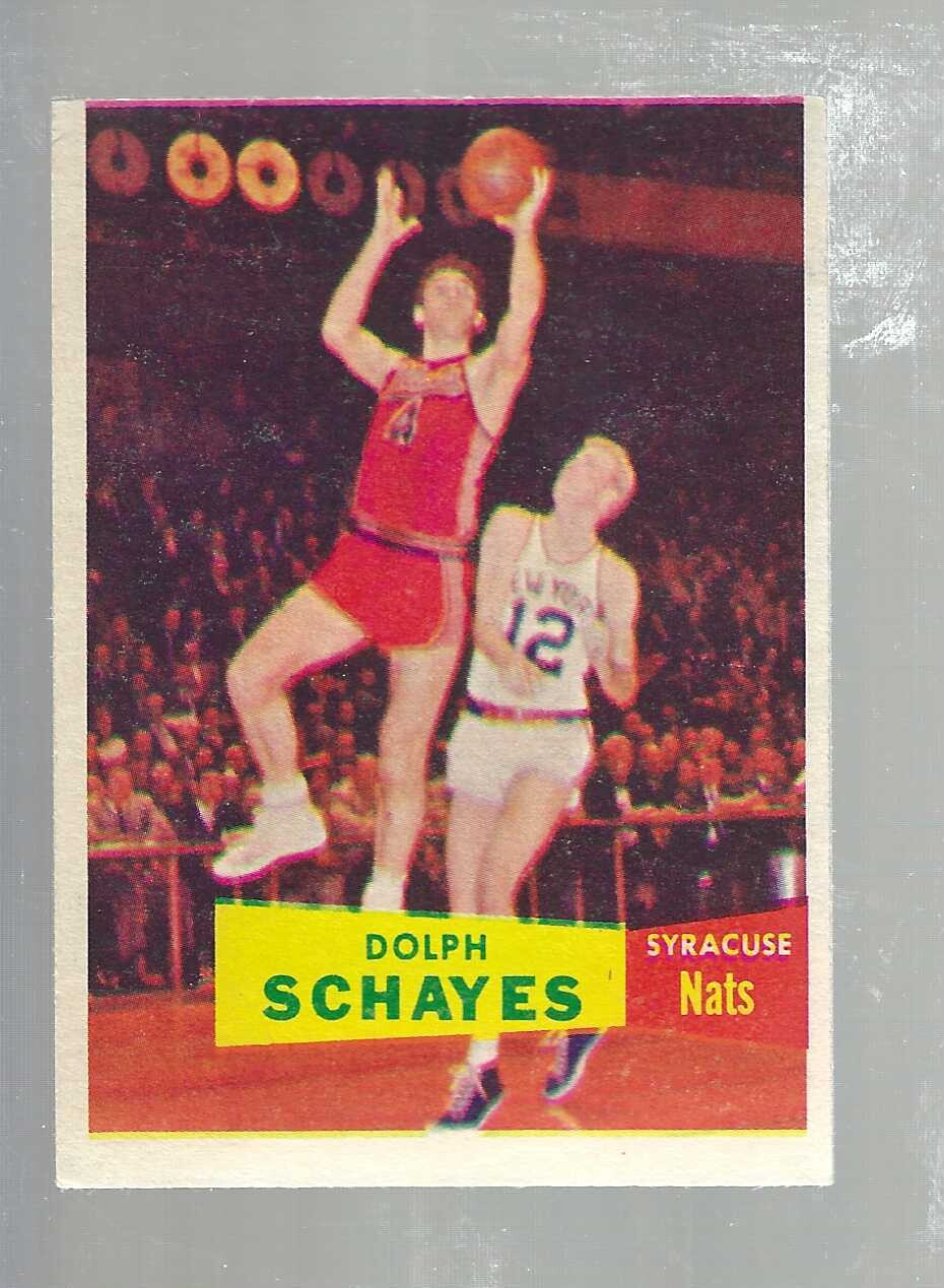 1957 Topps #13 Dolph Schayes rookie Ex+ List $300