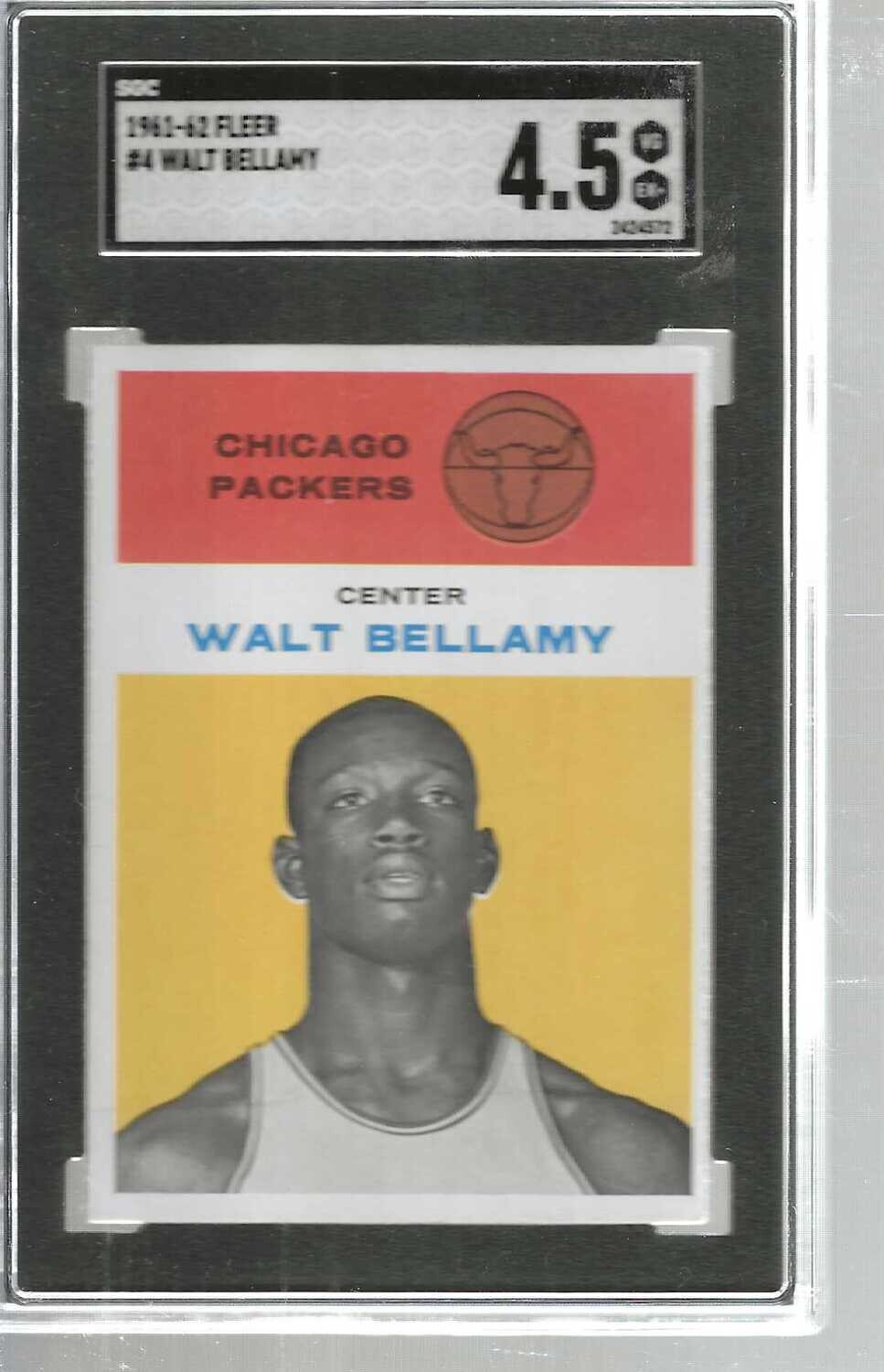 1961 Fleer #4 Walt Bellamy rookie SGC 4.5