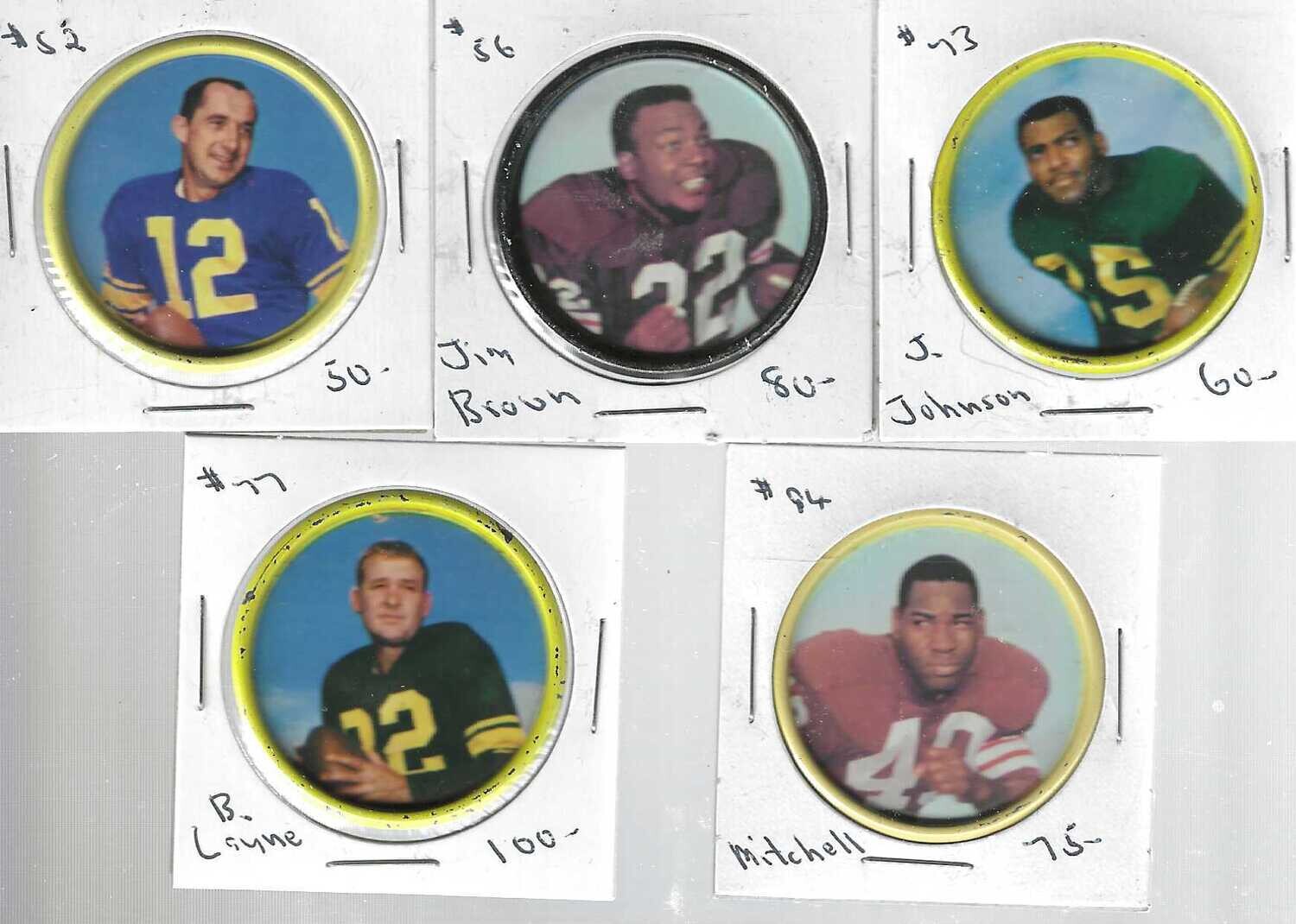 1962 Salada Football Coin #52 Zeke Bratkowski Nr Mint