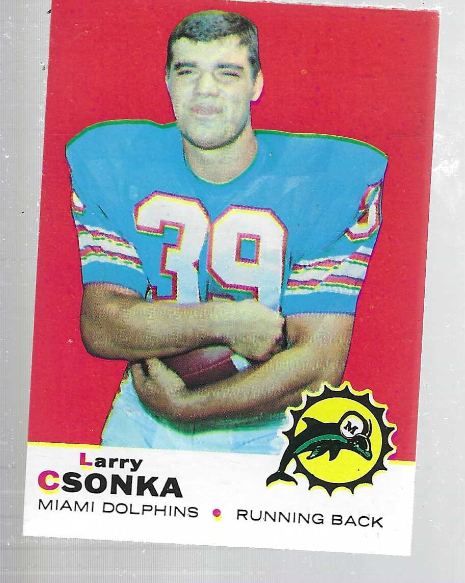 1969 Topps #120 Larry Csonka rookie Ex/Mint list $150