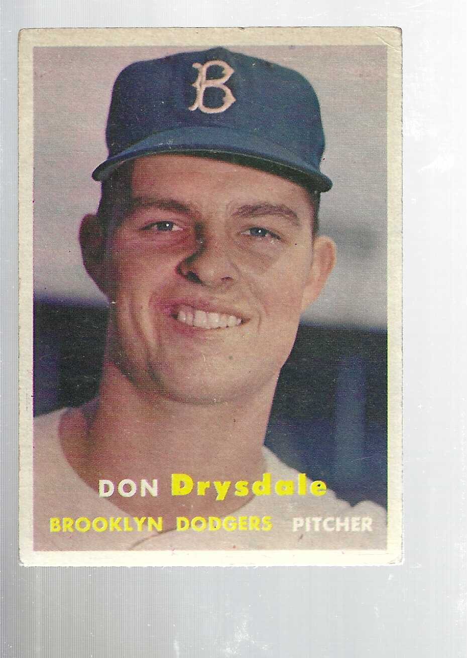 1957 Topps #18 Don Drysdale Rookie list $500