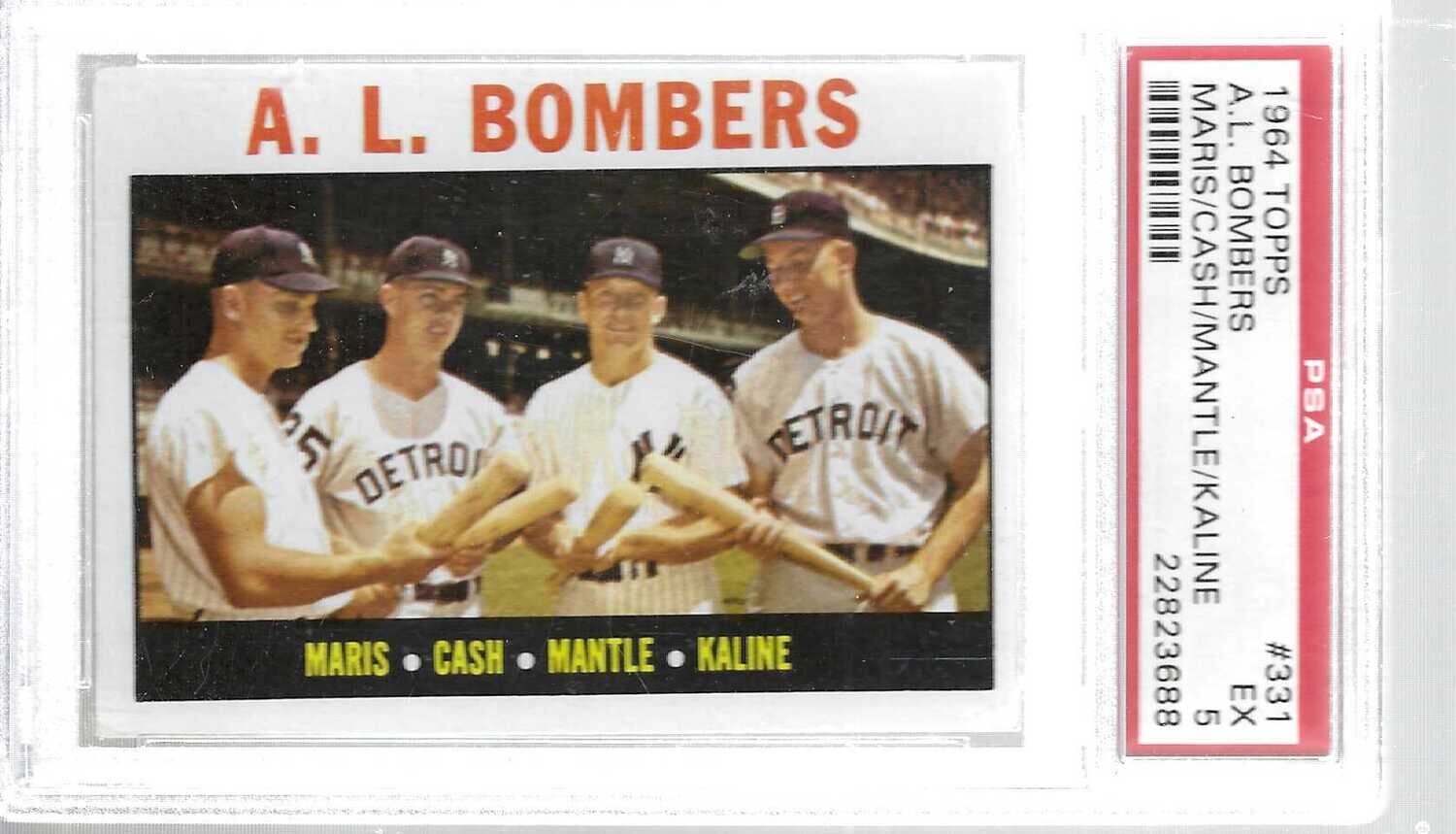 1964 Topps #331 AL Bombers Mantle PSA 5