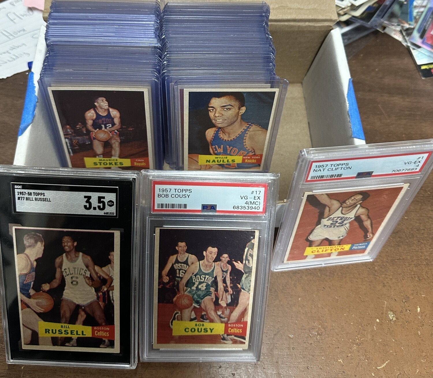 1957/58 Topps Complete Basketball Set Very Sharp Corners Ex/Mint or better #1-80