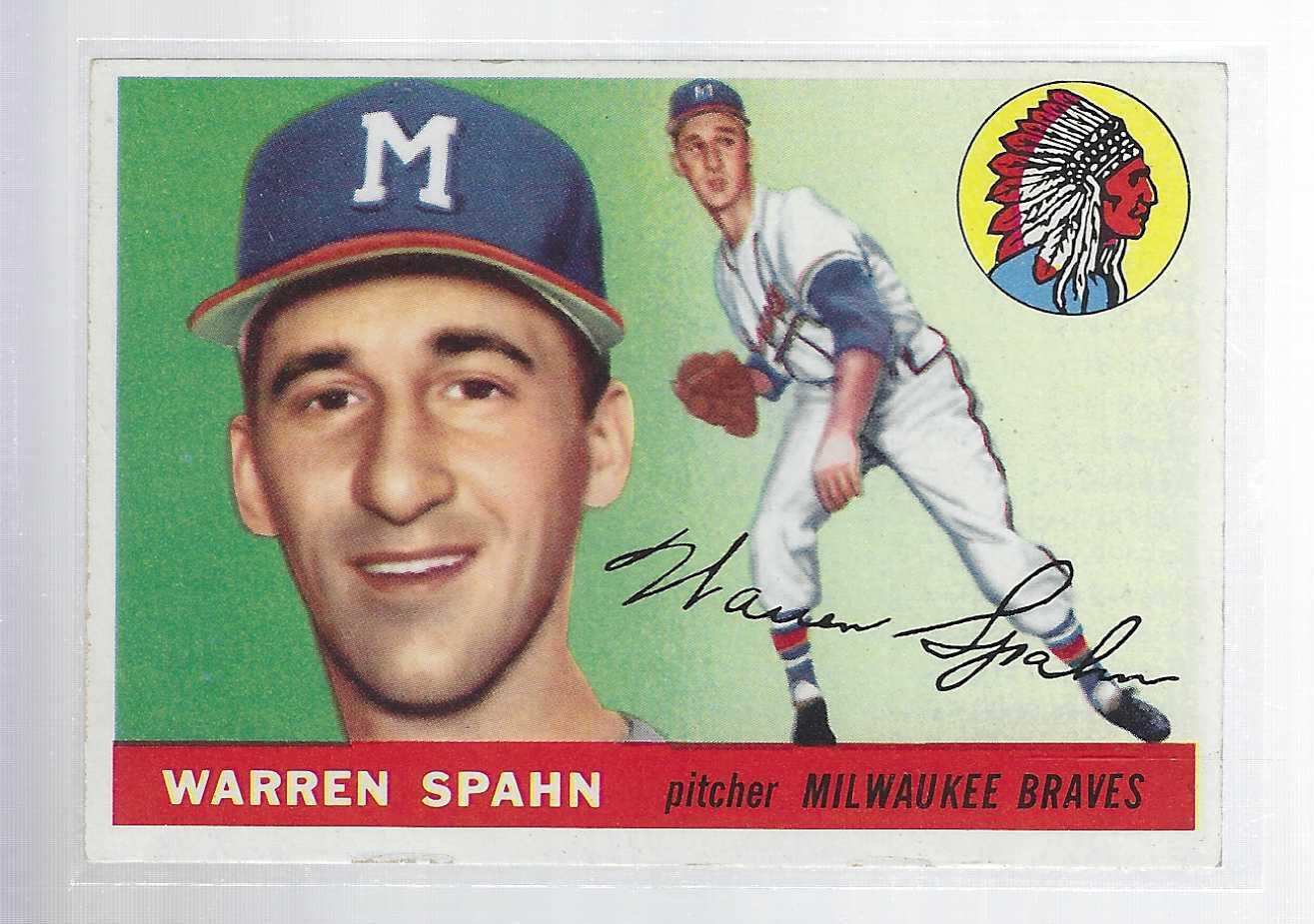 1955 Topps #31 Warren Spahn Ex/Mint List $250