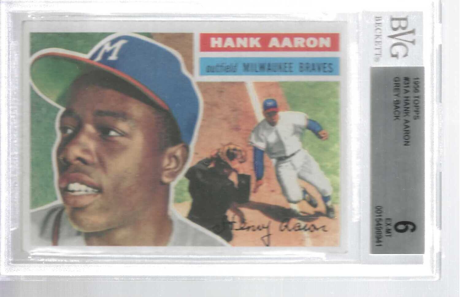 1956 Topps #31 Hank Aaron Beckett graded 6