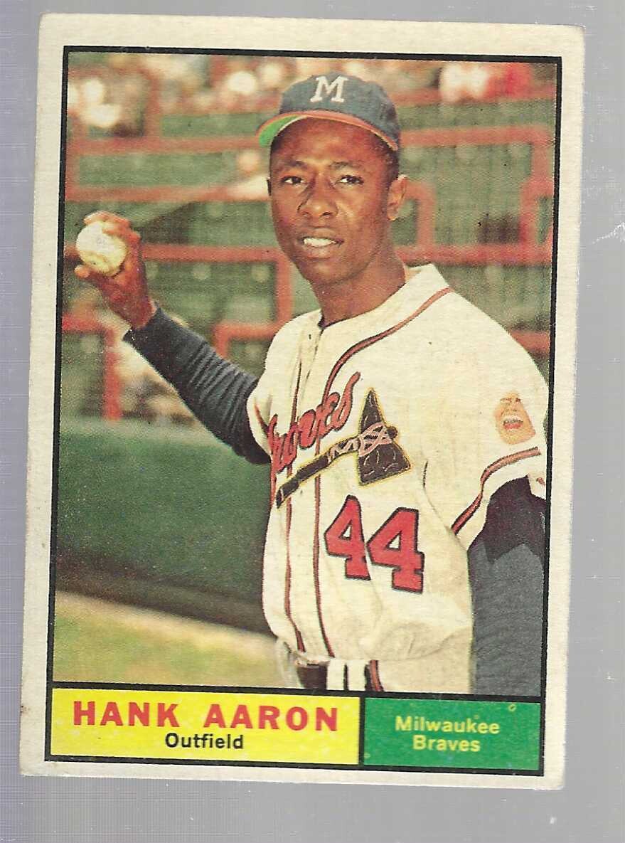 1961 Topps #415 Hank Aaron list $200