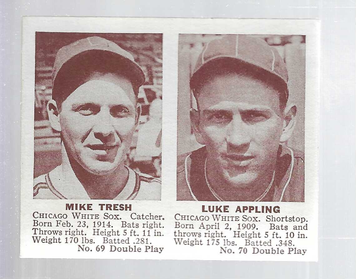 1941 Double Play #69/70 Luke Appling/Tresh Ex/Mint+