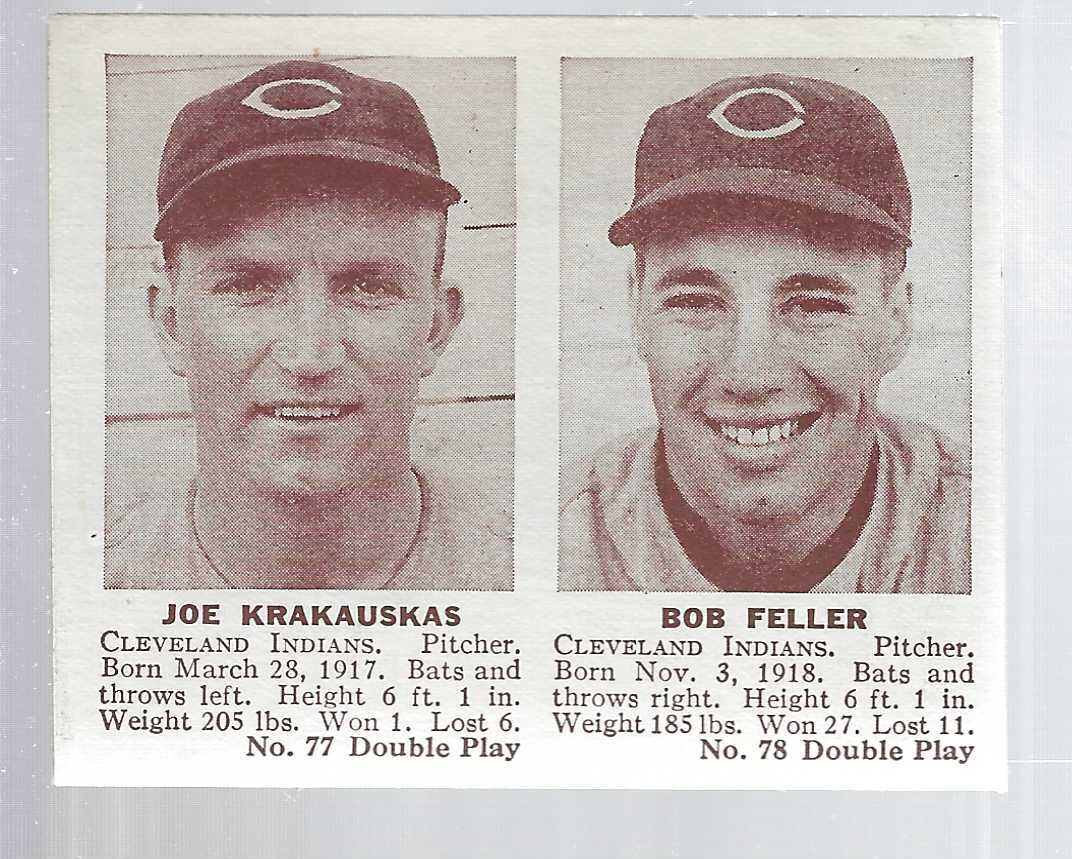 1941 Double Play #77/78 Bob
Feller/Krakauskas Ex/Mint+