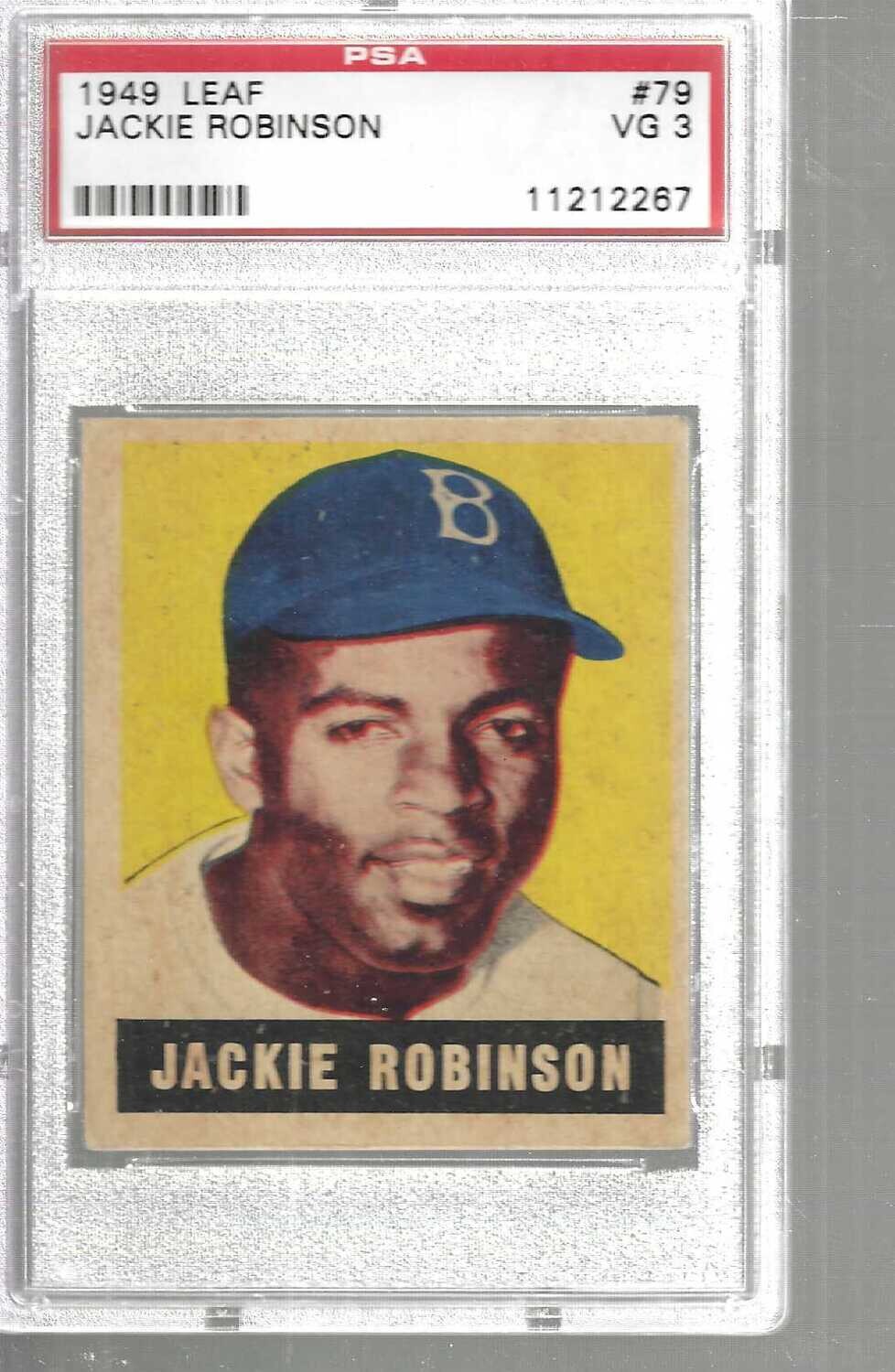 1949 Leaf #79 Jackie Robinson rookie PSA 3 Much Nicer