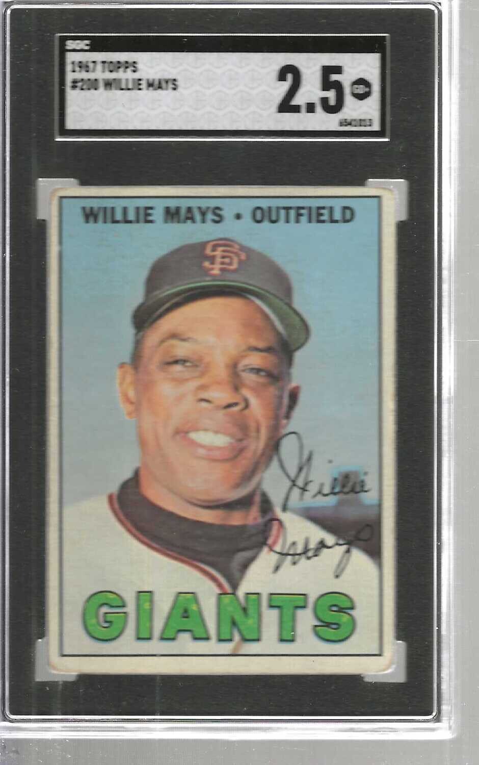 1967 Topps #200 Willie Mays SGC 2.5