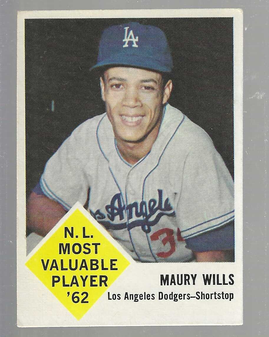 1963 Fleer #43 Maury Wills rookie list $120