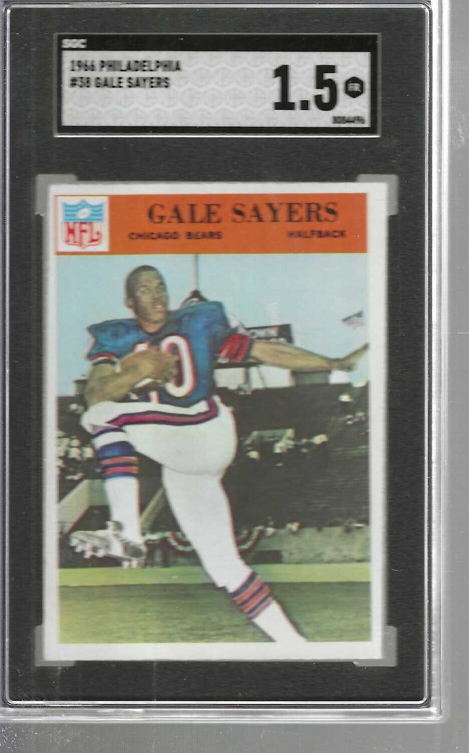 1966 Phiadelphia #38 Gale Sayers rookie Pen on back SGC 1.5