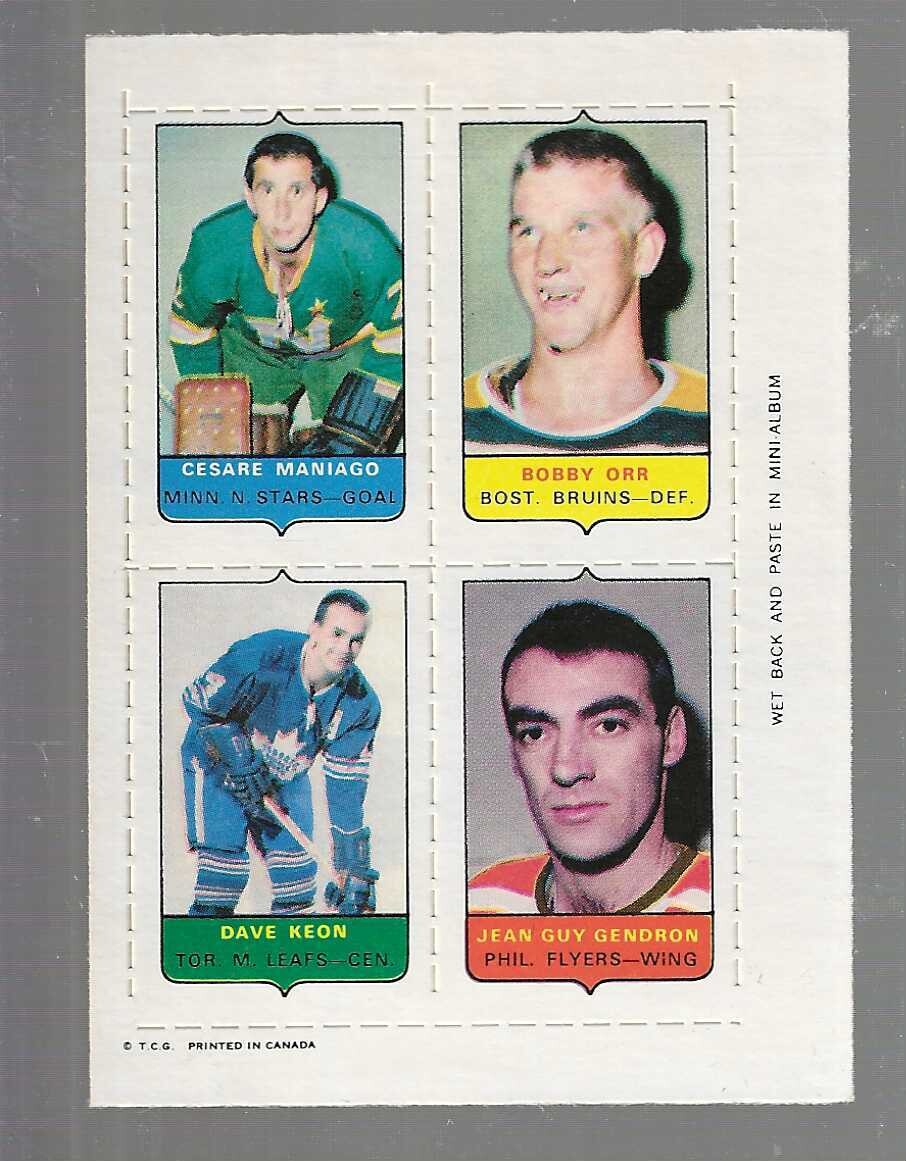 1969/70 Opeechee 4 in 1 Bobby Orr Ex/Mint