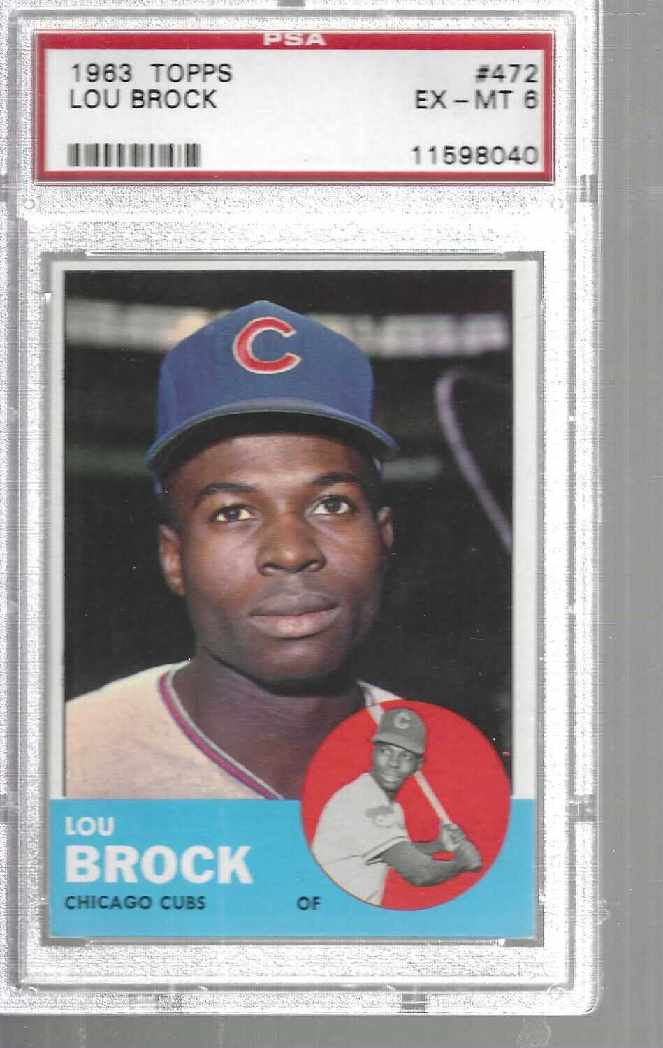 1963 Topps #472 Lou Brock PSA 6