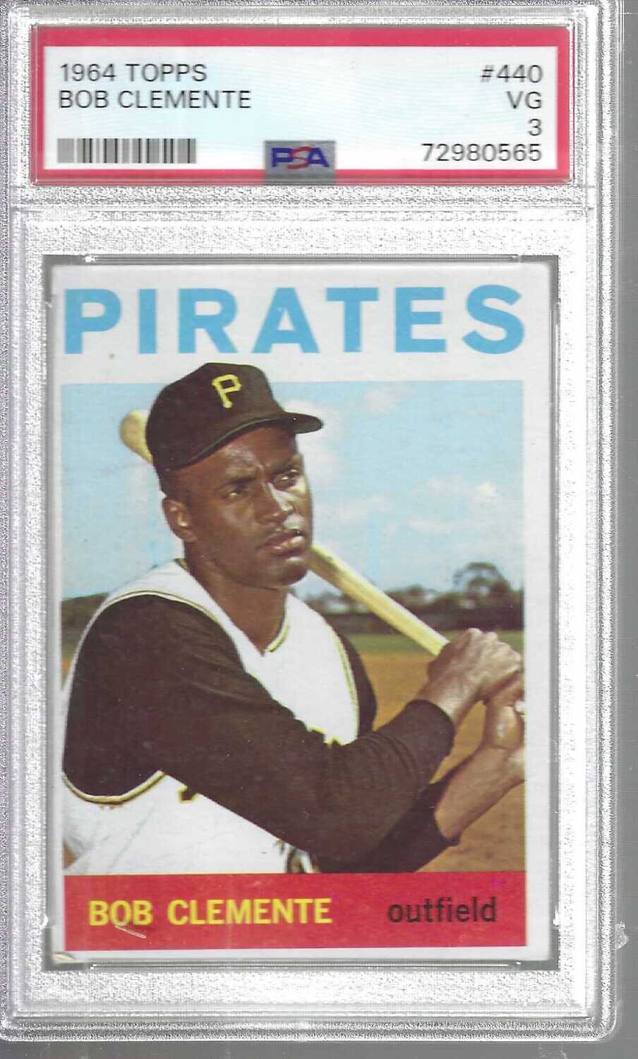 1964 Topps #440 Roberto Clemente PSA 3