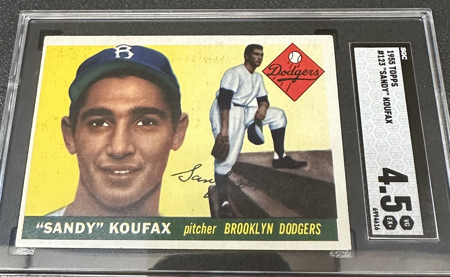 1955 Topps #123 Sandy Koufax rookie SGC 4.5
