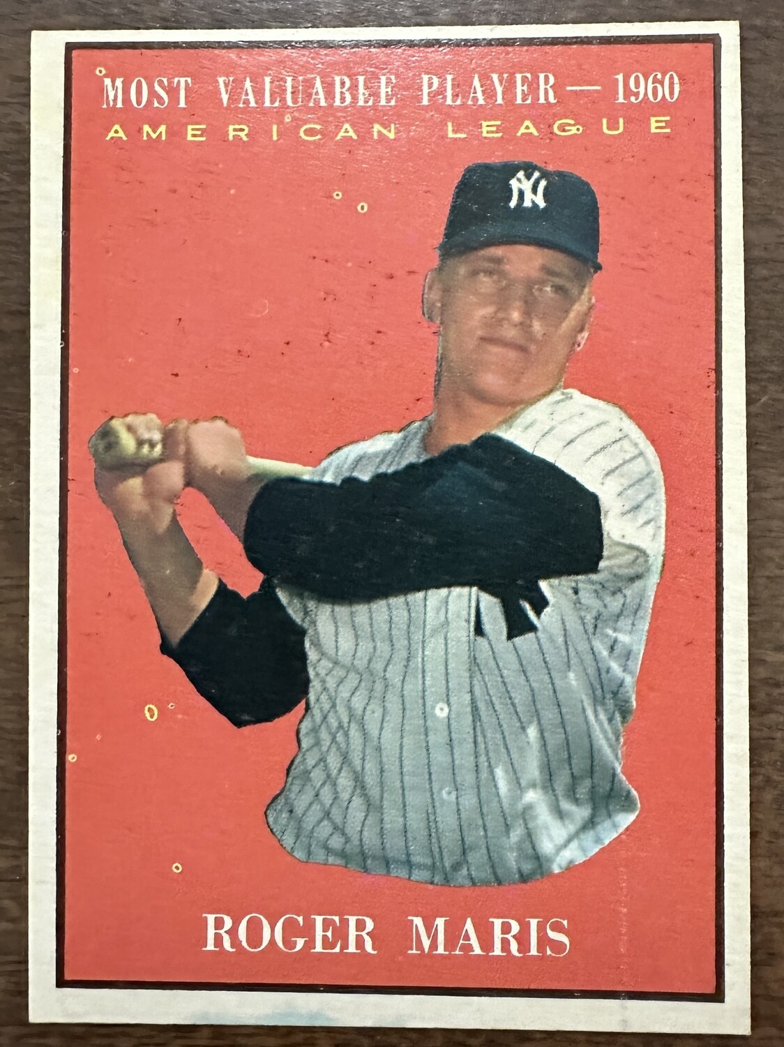 1961 Topps #478 Roger Maris MVP List $120