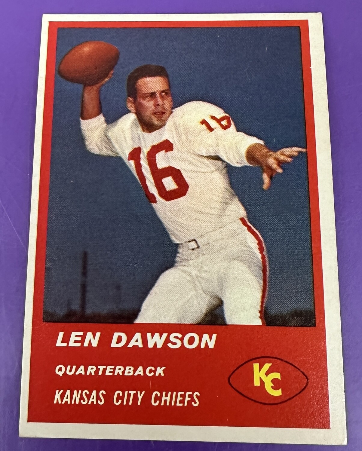 1963 Fleer #47 Len Dawson rookie Ex/Mint
