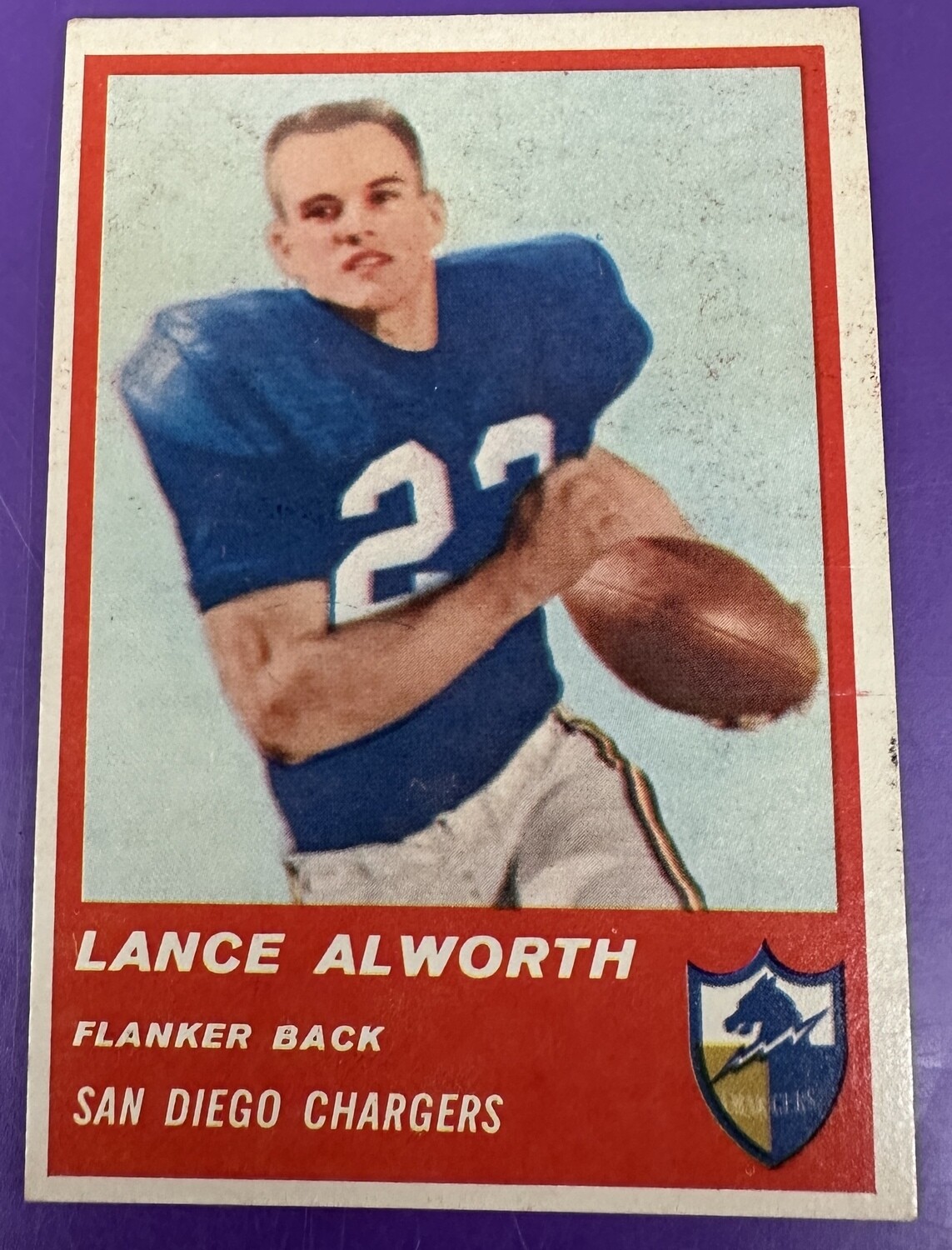 1963 Fleer #72 Lance Alworth rookie Ex+