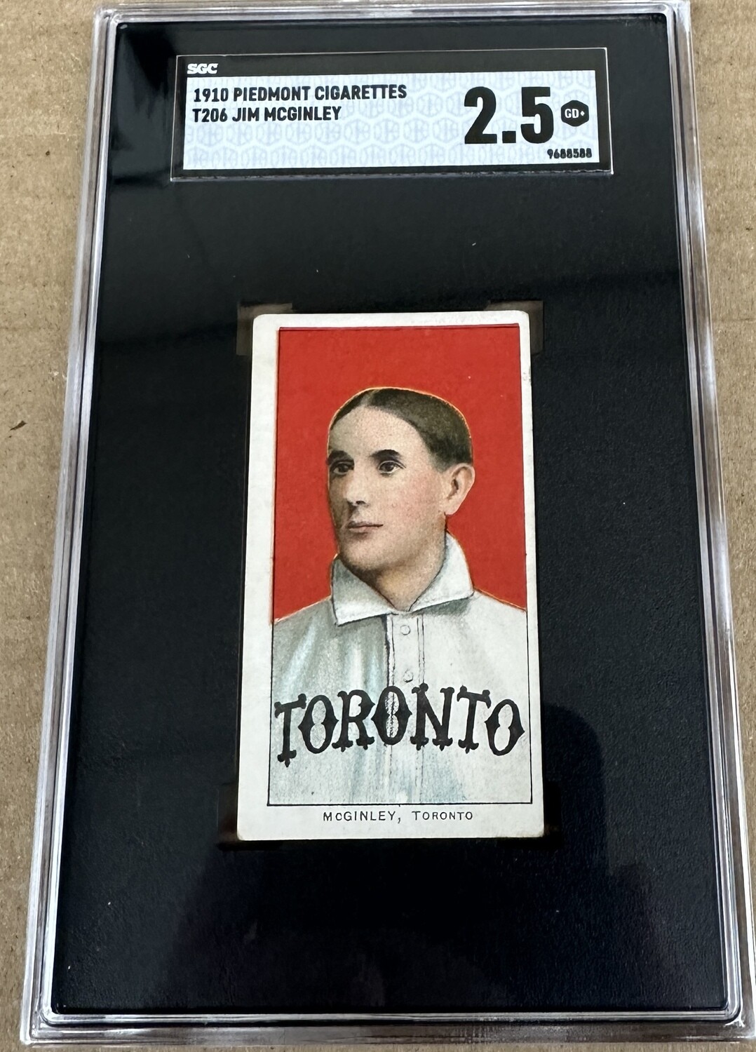 1909 T206 Piedmont Jim McGinley SGC 2.5