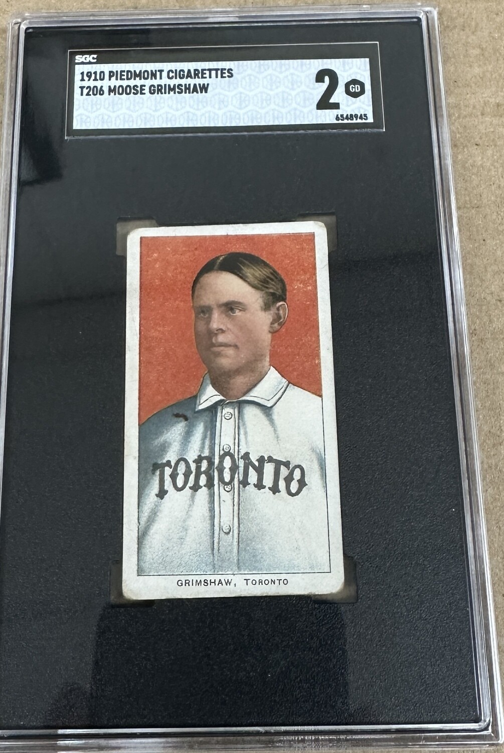 1909 T206 Piedmont Moose Grimshaw SGC 2