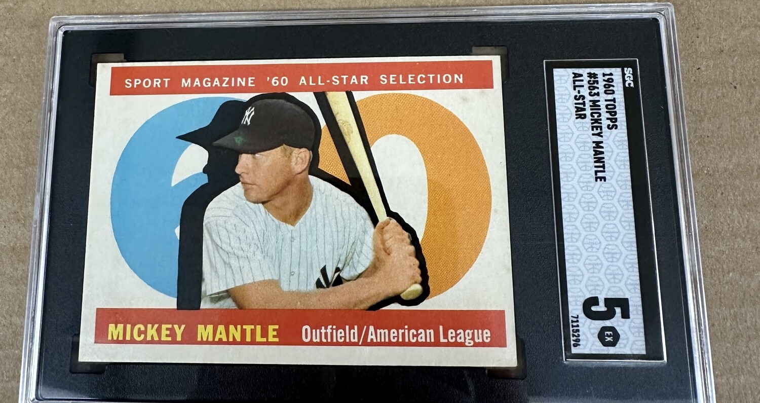 1960 Topps #563 Mickey Mantle All Star SGC 5