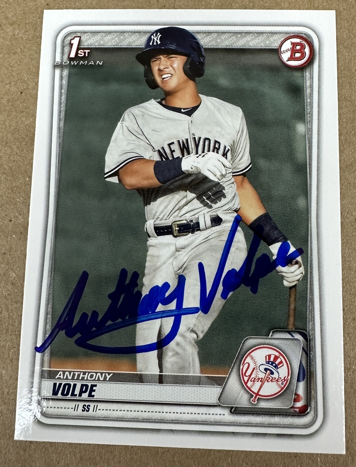2020 Bowman Anthony Volpe rookie Autograph JSA Certified
