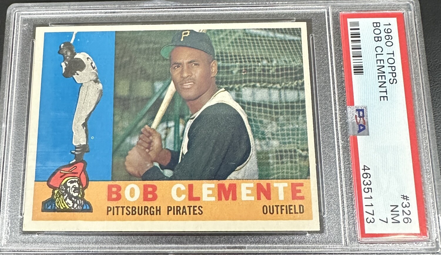 1960 Topps #326 Roberto Clemente PSA 7