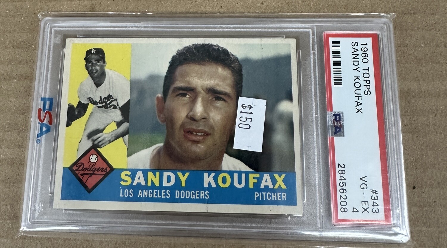 1960 Topps #343 Sandy Koufax PSA 4 (Nicer)