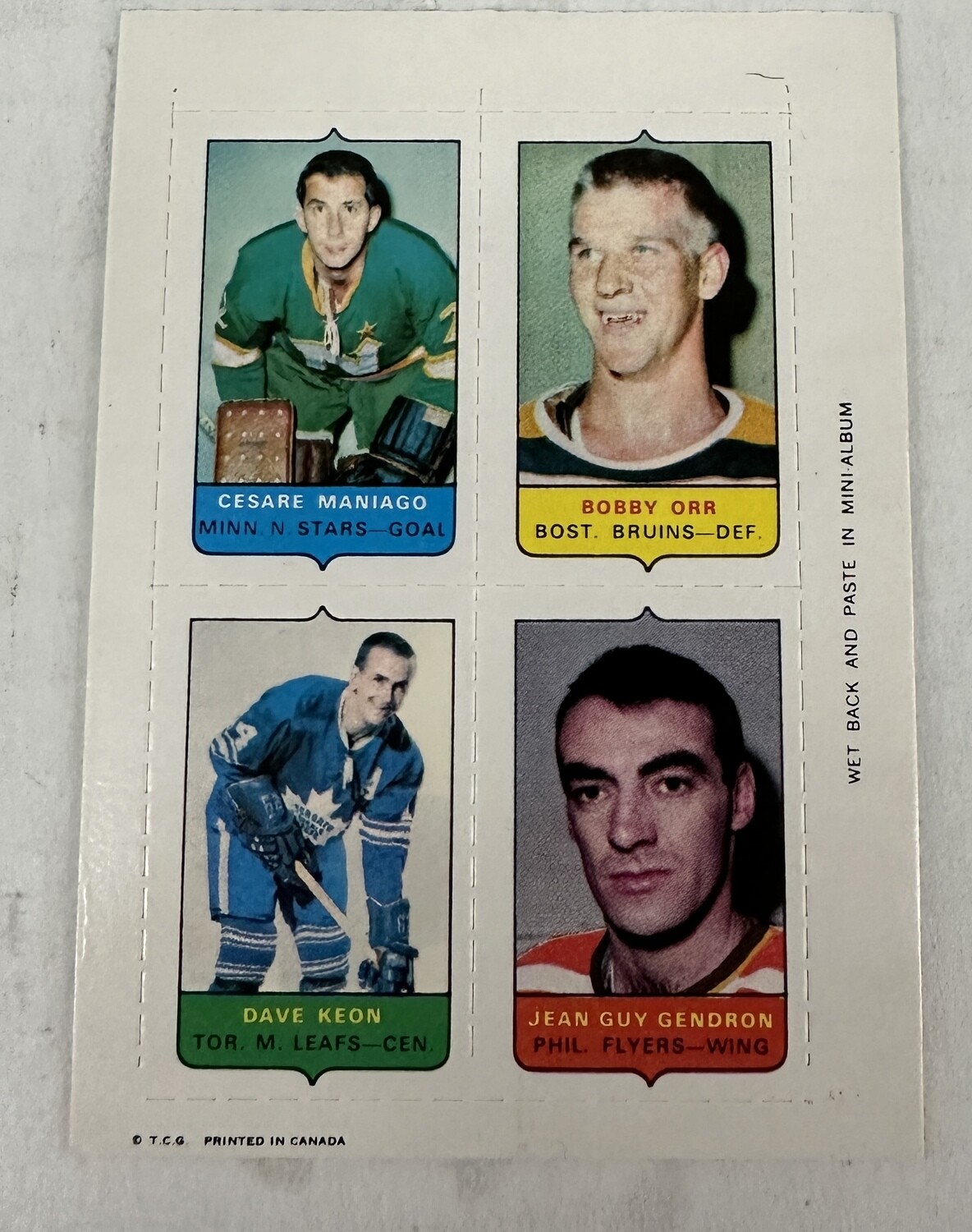 1969 Opeechee 4 in 1 Bobby Orr Ex/Mint